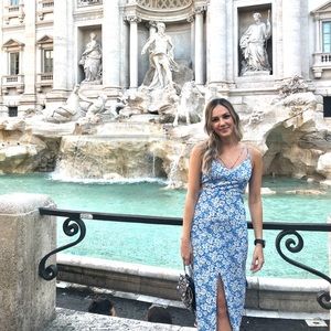 Top shop blue floral summer dress